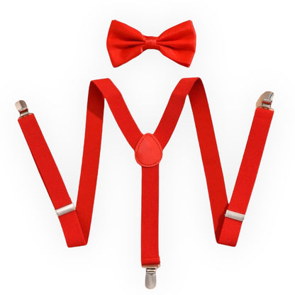Red Suspenders With Bow - Add Stylish Accents to Your Outfit!