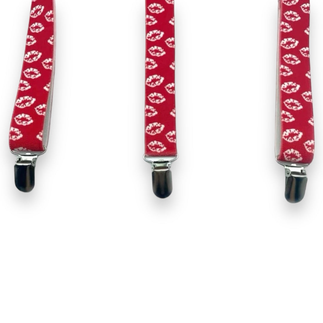 Braces Red With Lips Motif - A Stylish Accent for Your Outfit!