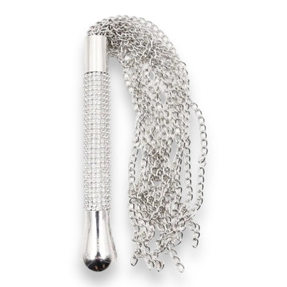 Diamond Whip Met Metallic Haren - BDSM Flogger