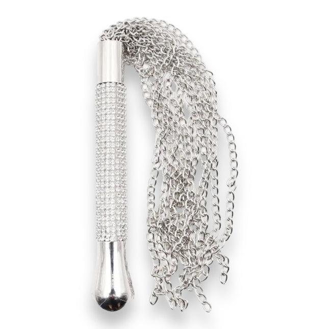 Diamond Whip Met Metallic Haren - BDSM Flogger