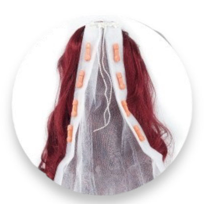 Unique Veil With Penis Decorations - Create a Fun and Eye-catching Look!