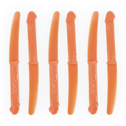 Ontdek de Speelse en Functionele Piemel Bestek 6 Stuks - Perfect voor een Grappige Tafelsetting!