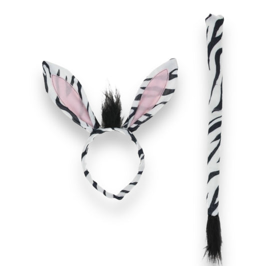 Add a stylish touch with the Zebra Headband Set