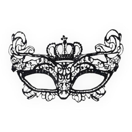 Venetiaans Masker met Kroon Patroon - Kinky Pleasure | Feest- en Kostuum Accessoire