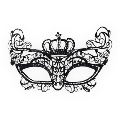 Venetiaans Masker met Kroon Patroon - Kinky Pleasure | Feest- en Kostuum Accessoire