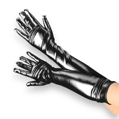 Lange Handschoenen Zwart Wetlook