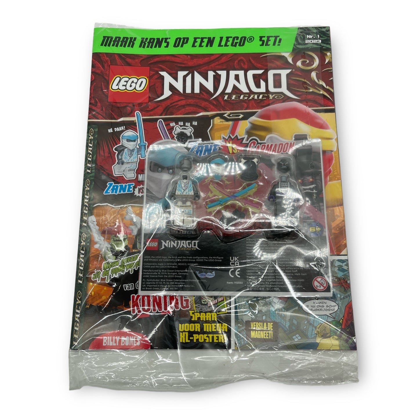 LEGO NINJAGO Legacy No. 1 2023 Magazine Dutch An Adventurous Reading Experience for NINJAGO Fans (Including 2 Minifigs)