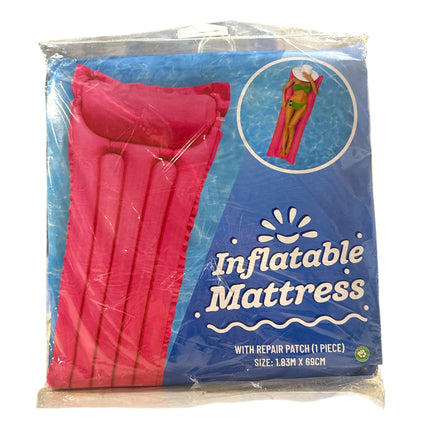 Opblaasbaar Luchtbed Roze – 183 x 69 cm met Reparatiepatch