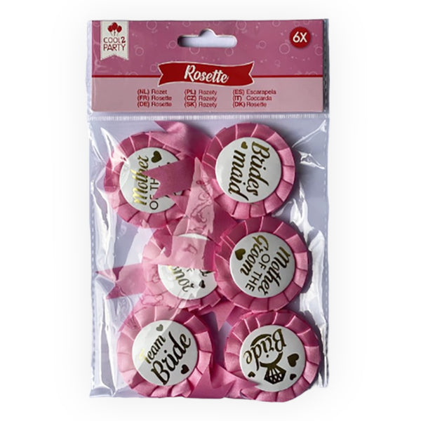Junggesellenabschied Party-Buttons 6 Stück