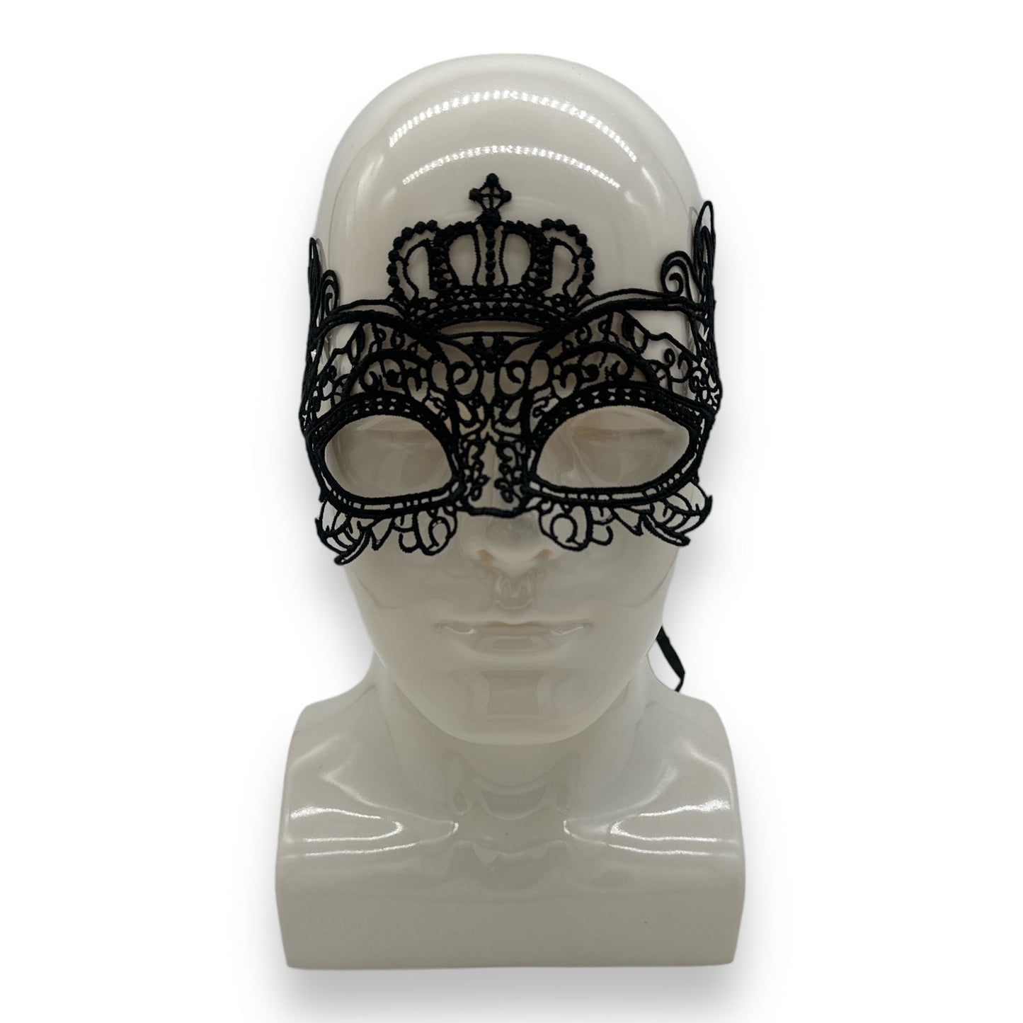 Venetiaans Masker met Kroon Patroon - Kinky Pleasure | Feest- en Kostuum Accessoire