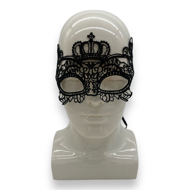 Venetiaans Masker met Kroon Patroon - Kinky Pleasure | Feest- en Kostuum Accessoire
