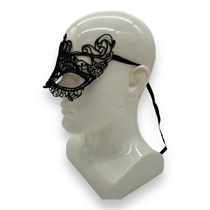 Venetiaans Masker met Kroon Patroon - Kinky Pleasure | Feest- en Kostuum Accessoire