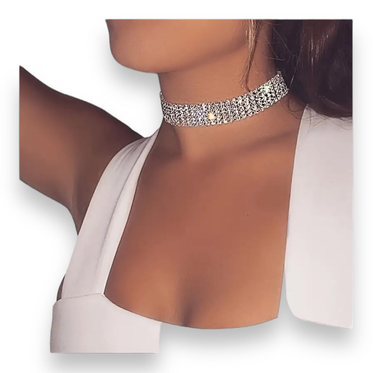 Diamanten Choker Ketting