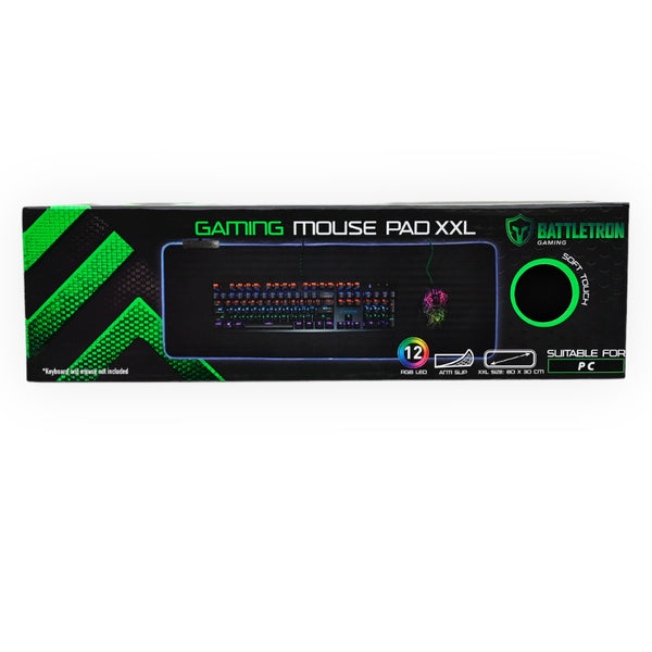 Battletron XXL Muismat 80x30 cm met RGB Ledverlichting