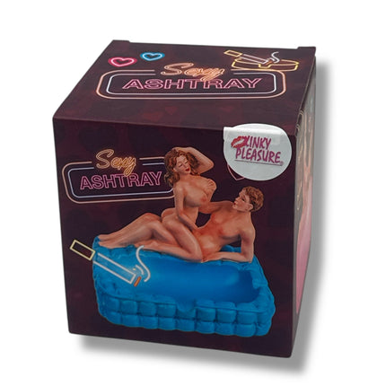 Erotische Asbak Cowgirl – Blauw – Met Sekspoppetjes