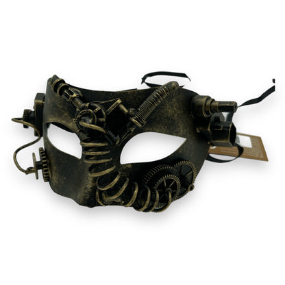 Gold-colored Steampunk Mask Aaric - A Unique Eye-catcher