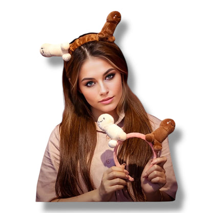 Penis Diadeem Deluxe – Pluche Pikjes met Lachebekjes