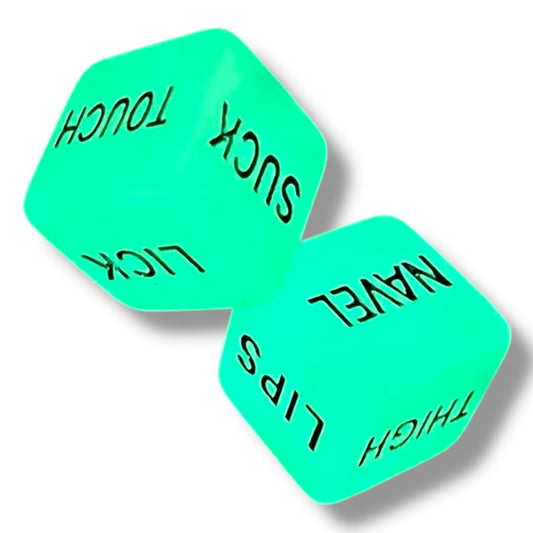 Oplichtende Sex Dobbelstenen – Glow in the Dark – Kinky Pleasure – 2 stuks