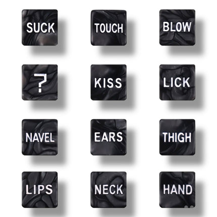 Zwarte Sex Dobbelstenen – Kinky Pleasure – Erotisch Spel voor Koppels – 2 Stuks