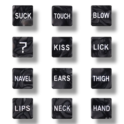 Zwarte Sex Dobbelstenen – Kinky Pleasure – Erotisch Spel voor Koppels – 2 Stuks