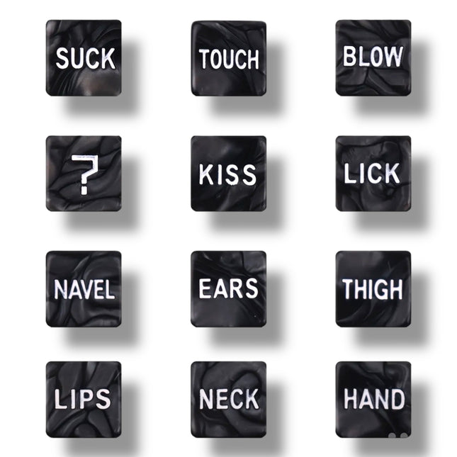 Zwarte Sex Dobbelstenen – Kinky Pleasure – Erotisch Spel voor Koppels – 2 Stuks