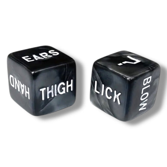 Zwarte Sex Dobbelstenen – Kinky Pleasure – Erotisch Spel voor Koppels – 2 Stuks