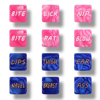 Roze & Blauwe Sex Dobbelstenen – Kinky Pleasure – Erotisch Spel voor Volwassenen – 2 Stuks