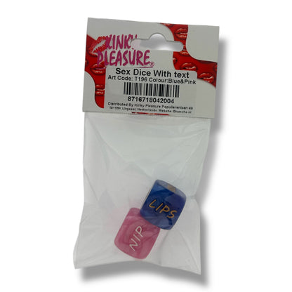 Roze & Blauwe Sex Dobbelstenen – Kinky Pleasure – Erotisch Spel voor Volwassenen – 2 Stuks