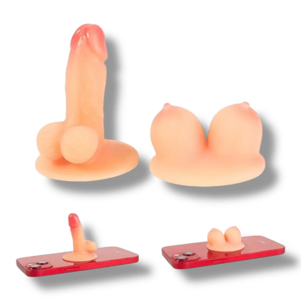 Mini-Handyhalter Penis und Brüste – 2 Stück