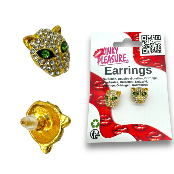 Tijger Oorbellen met Diamantjes