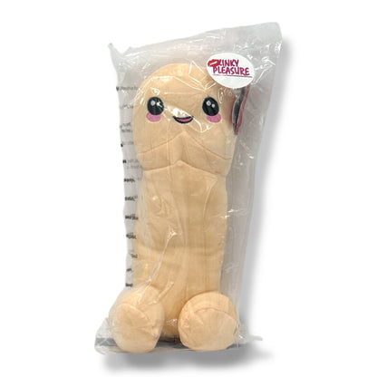 Witte Pluche Piemelknuffel – Lieve Knuffelpiemel met Glimlach