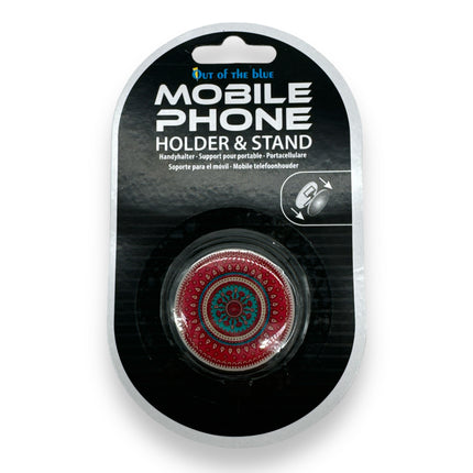 Opvouwbare Telefoonhouder Mandala Rood – Verstelbare Smartphone Standaard
