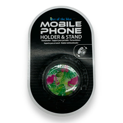 Opvouwbare Telefoonhouder Flamingo – Tropische Smartphone Standaard Groen/Roze