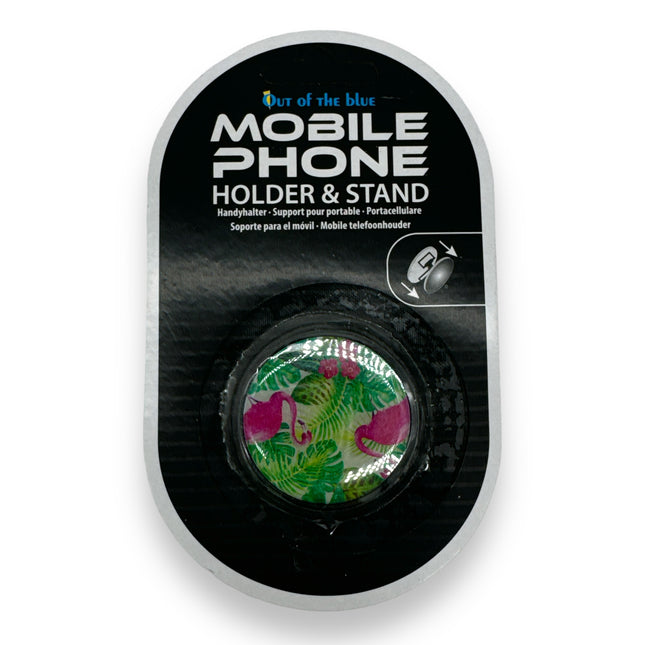 Opvouwbare Telefoonhouder Flamingo – Tropische Smartphone Standaard Groen/Roze