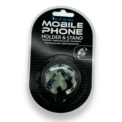 Opvouwbare Telefoonhouder Camouflage – Verstelbare Smartphone Standaard Zwart/Grijs
