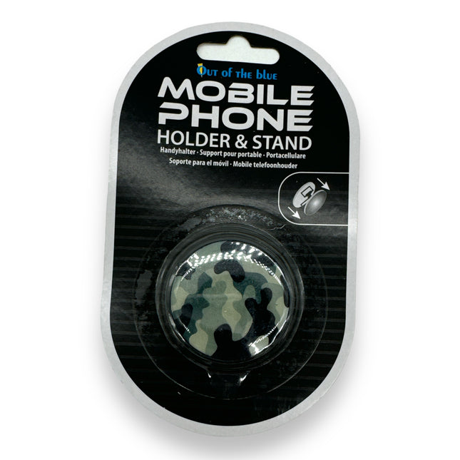 Opvouwbare Telefoonhouder Camouflage – Verstelbare Smartphone Standaard Zwart/Grijs