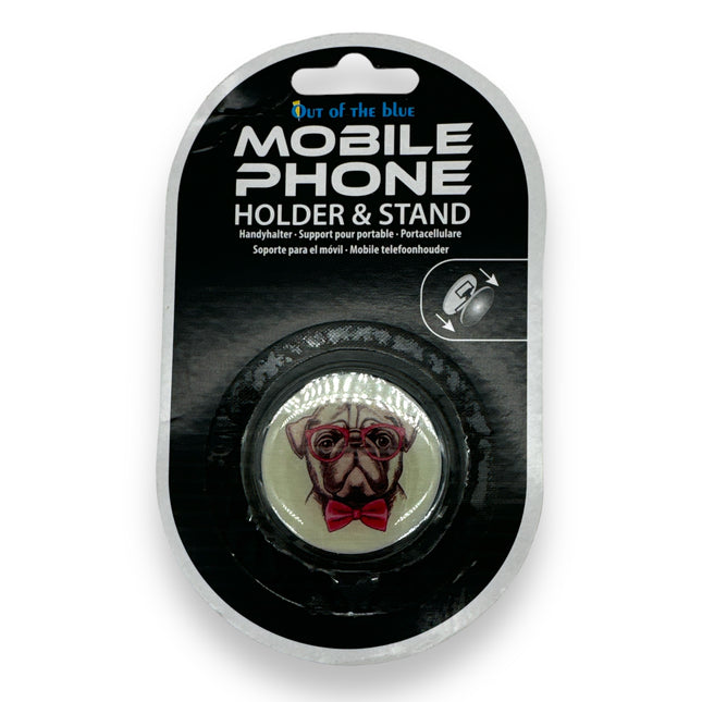 Telefoonhouder & Stand met Mopshond Design – Grappige Smartphone Houder