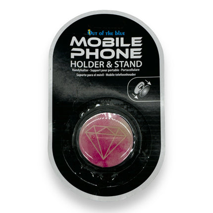 Opvouwbare Telefoonhouder met Diamant Design – Roze Smartphone Standaard