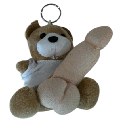 Pluche Sleutelhanger met Beer en Penis Ondeugend Detail