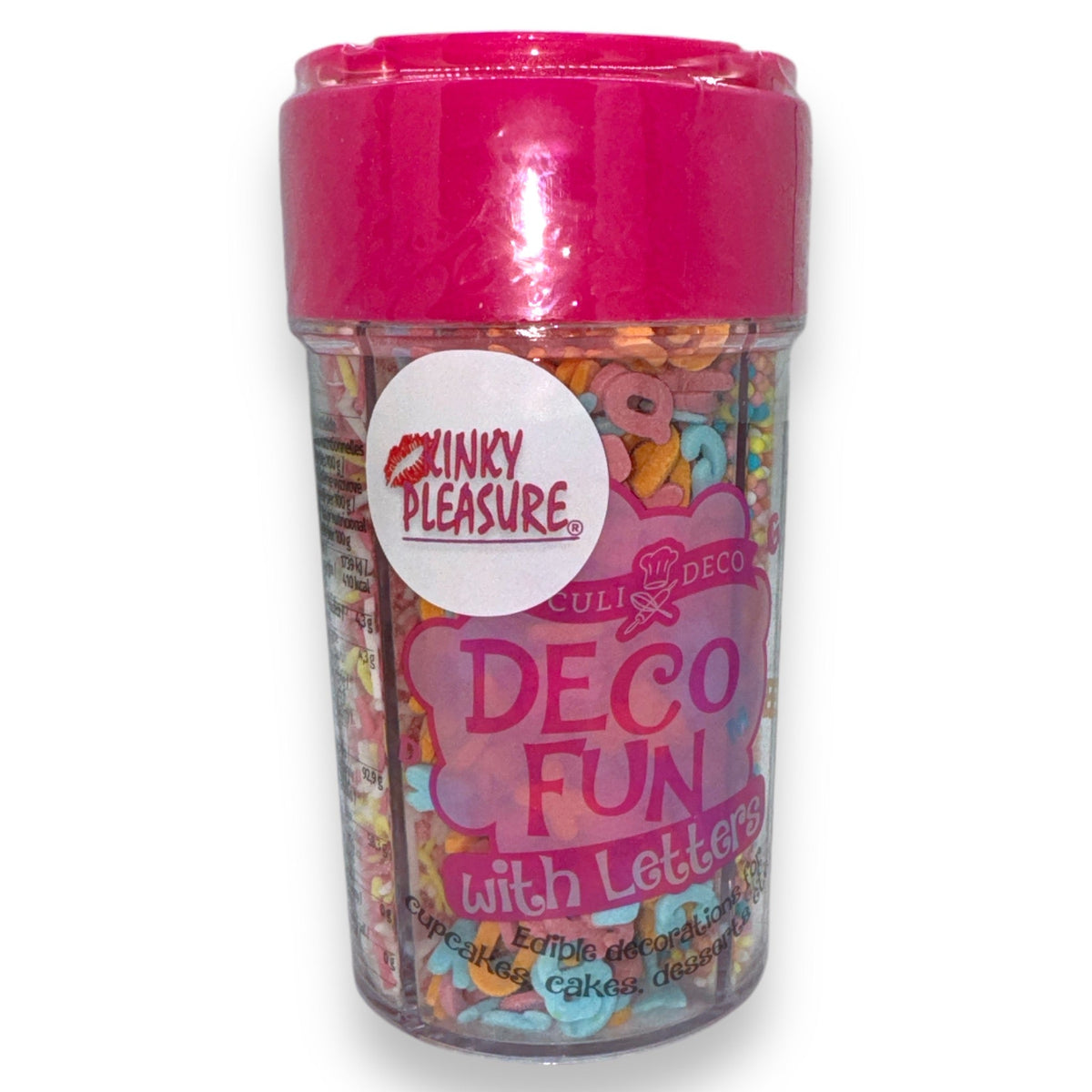 Eetbare Decoratieletters en Sprinkels Roze - 80 g