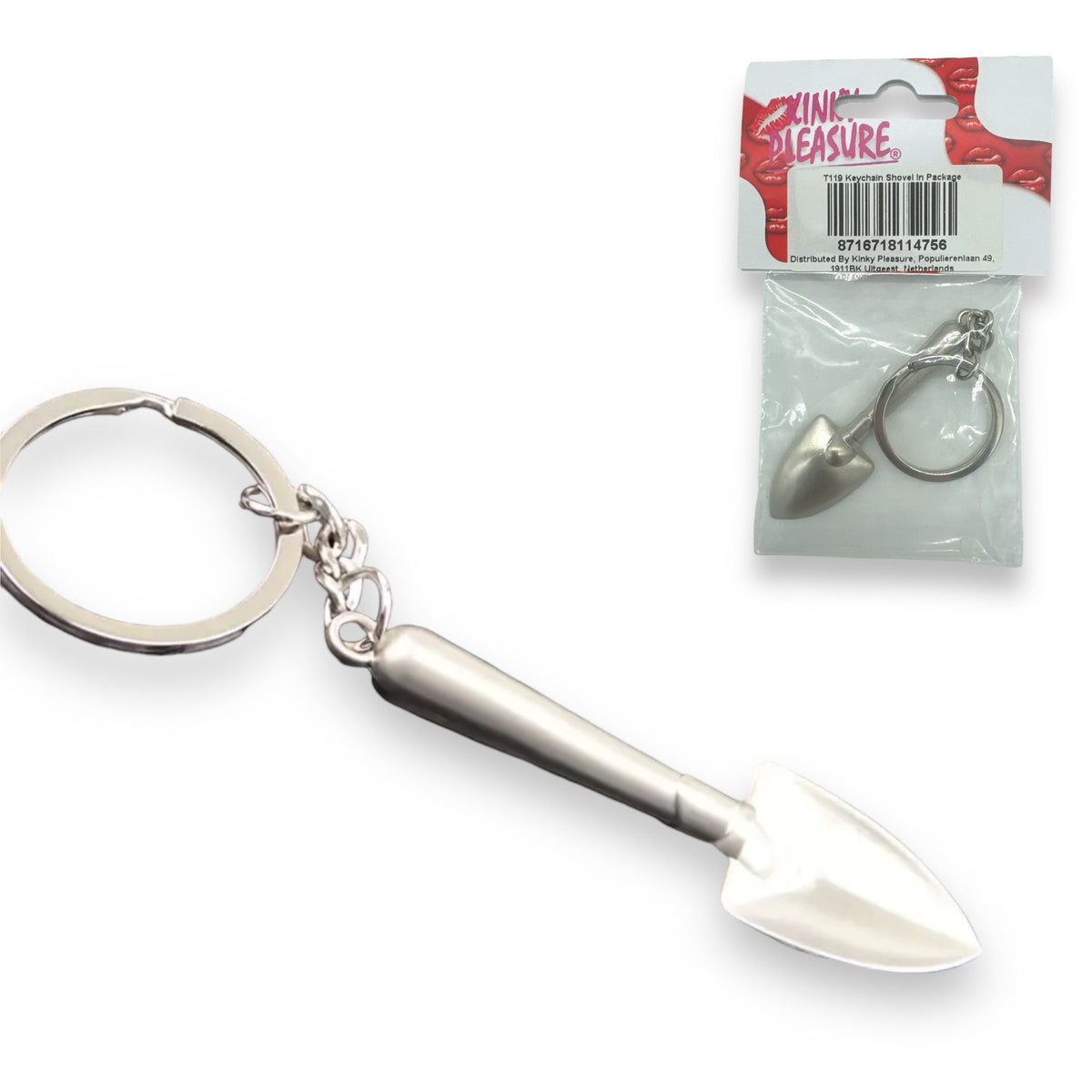 Sleutelhanger Miniatuur Schep Metaal - 6 cm