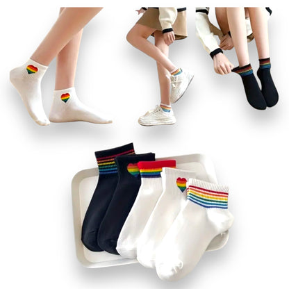 Regenboog Sokken - One Size - 5 Modellen