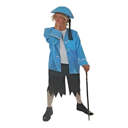 Blauw Piraten Kostuum voor Volwassenen – Buccaneer Verkleedoutfit met Jas, Broek & Hoed