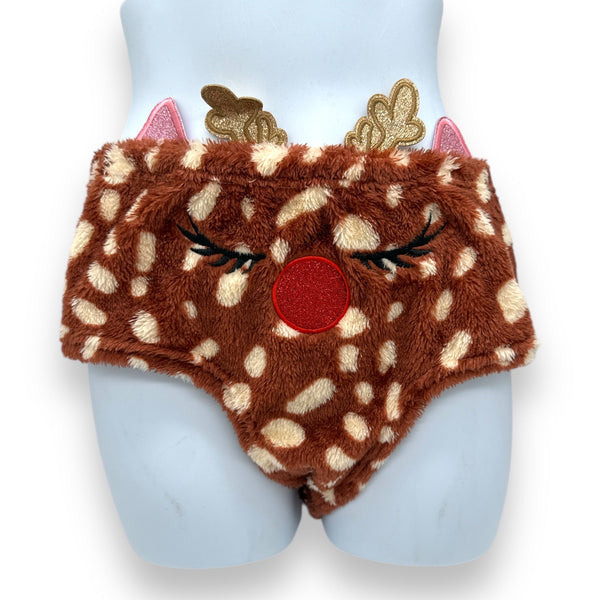 Rentier-Slip – Weihnachtsunterwäsche – Braun – Einheitsgröße