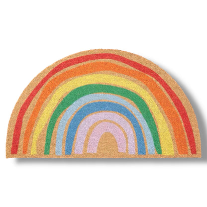 Halfronde Regenboog Deurmat – Duurzaam Kokos met Latex Onderzijde