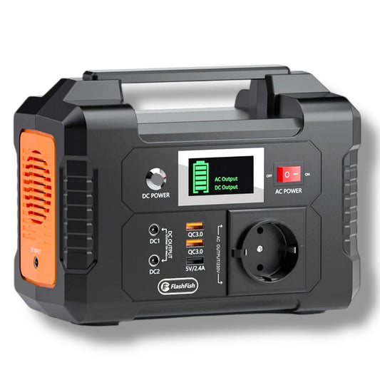 Draagbare Zonnepanelen 60W + Flash Fish E200 Power Station