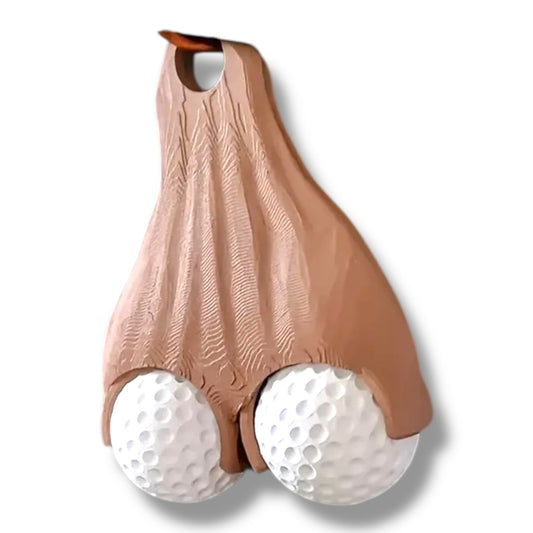 Grappige Golf Ball Holder – Ballenzak Vorm – Voor 2 Golfballen
