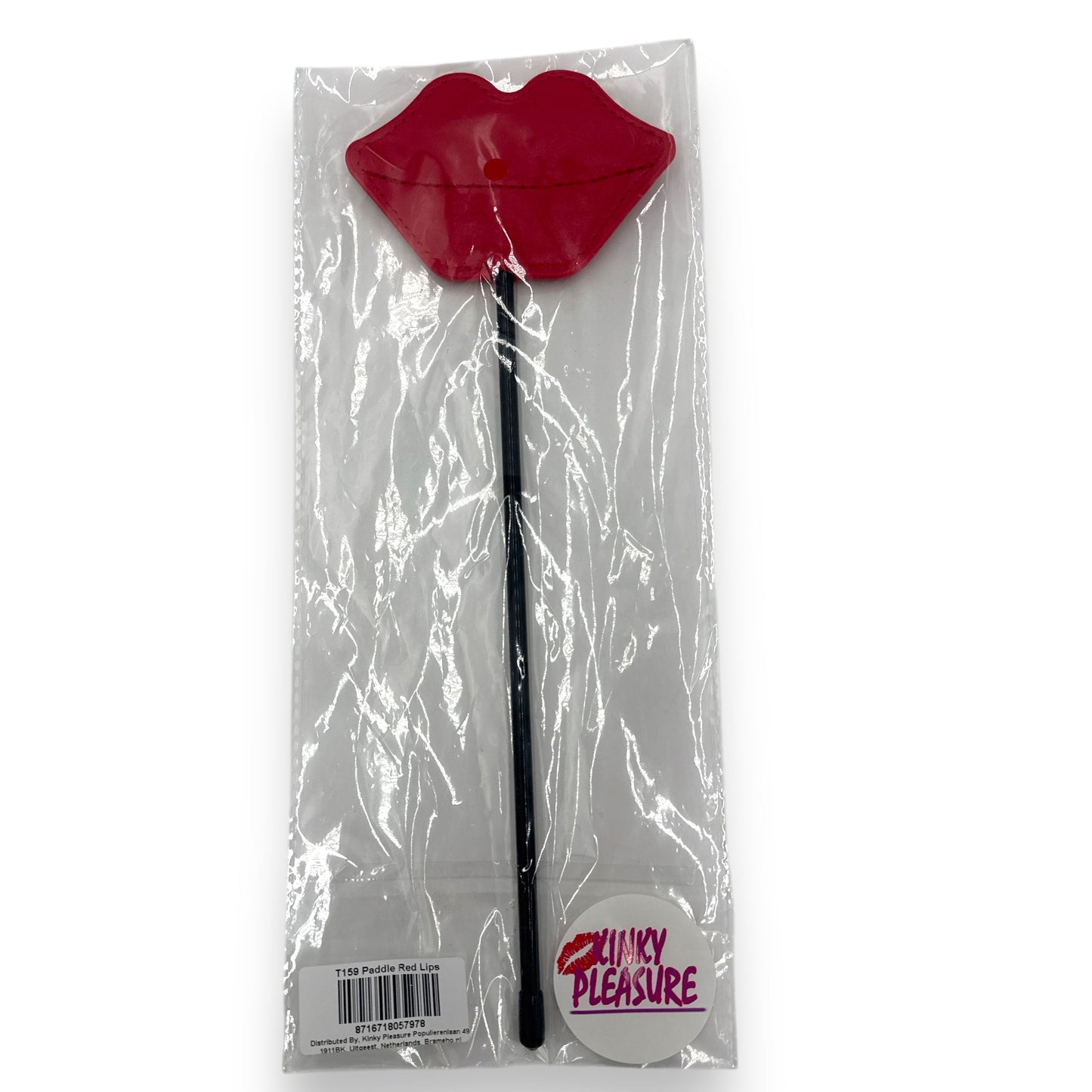 Rode Paddle met Lippen – 32 cm | Speels & Stijlvol Accessoire
