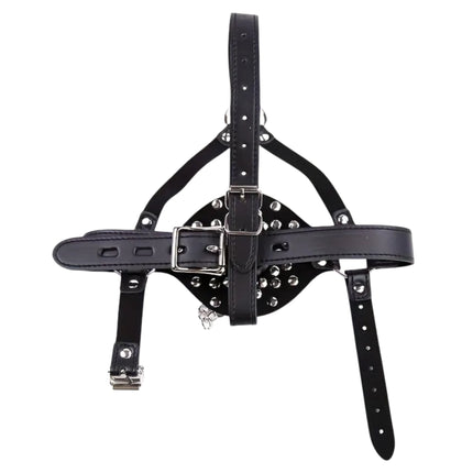Extreme BDSM Masker met Trechter – Verstelbare Head Harness