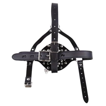 Extreme BDSM Masker met Trechter – Verstelbare Head Harness